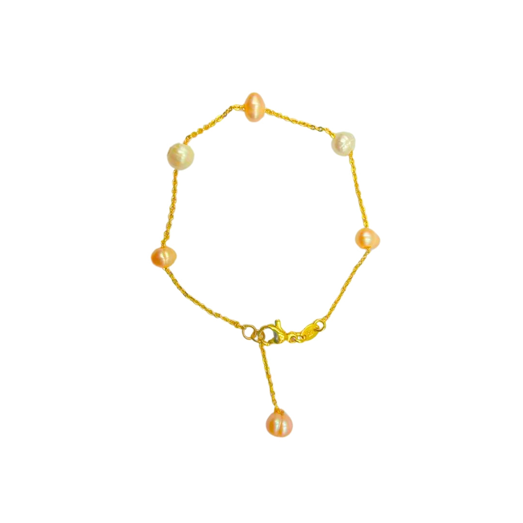 14K GOLD PLATED STAINLESS WHITE GOLD BASE(PINKISH)