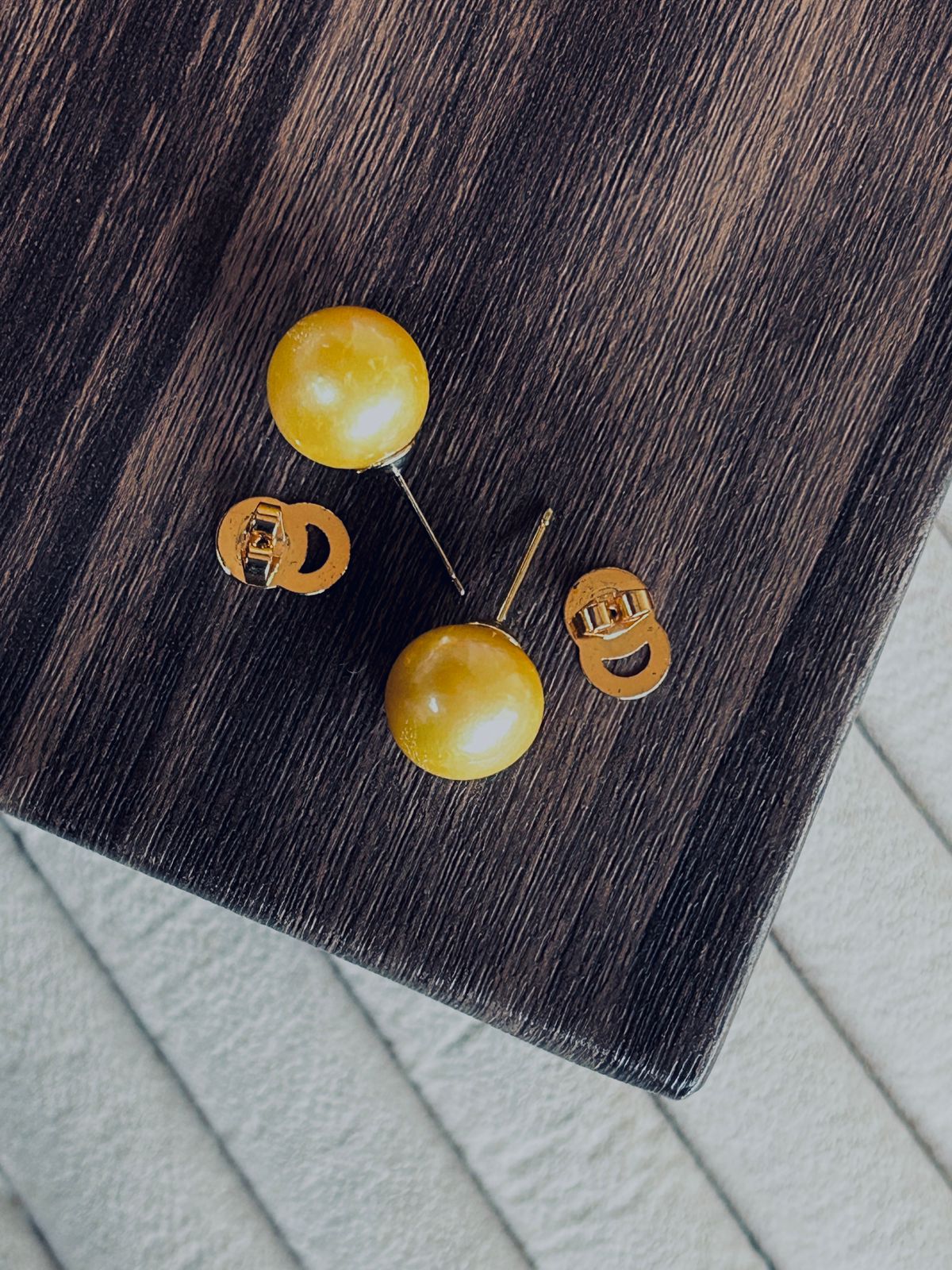 14mm Yellow Edison Pearls